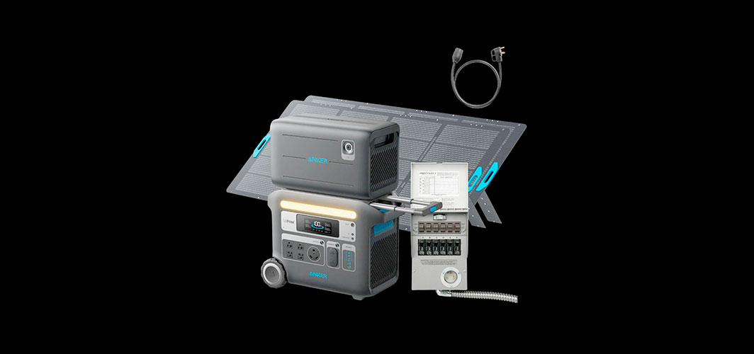 Anker SOLIX F2000 + Expansion Battery + 2× 400W Solar Panel + 6-Circuit Manual Transfer