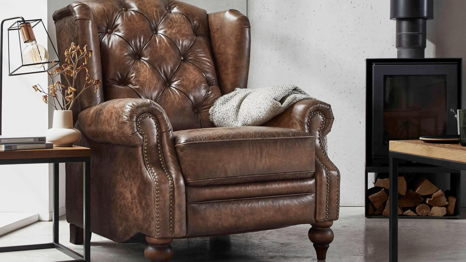 Shackleton Leather Wing Chair