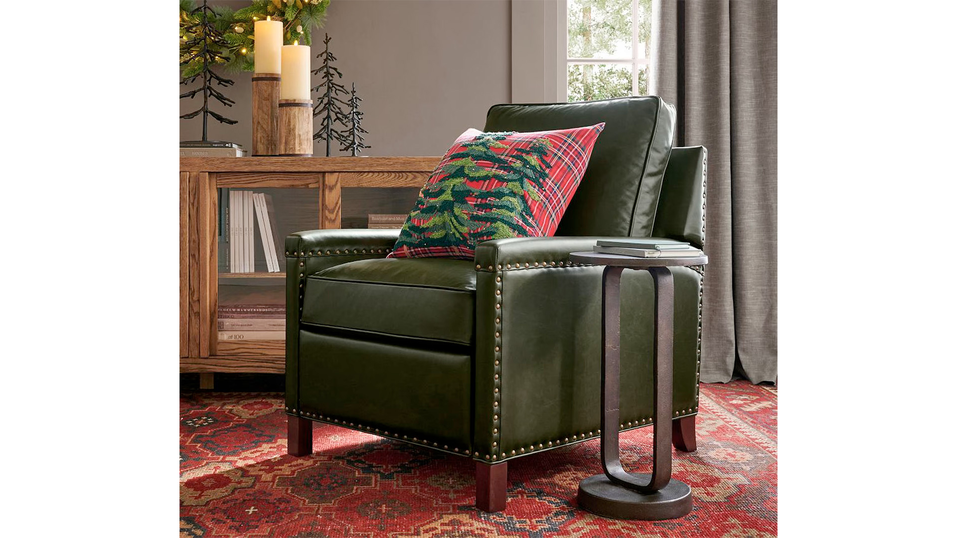 Tyler Leather Wing Chair