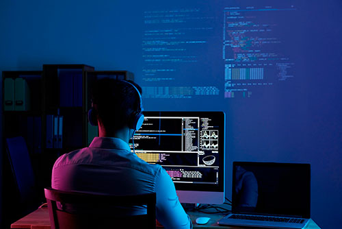 Developer working with AI tools
